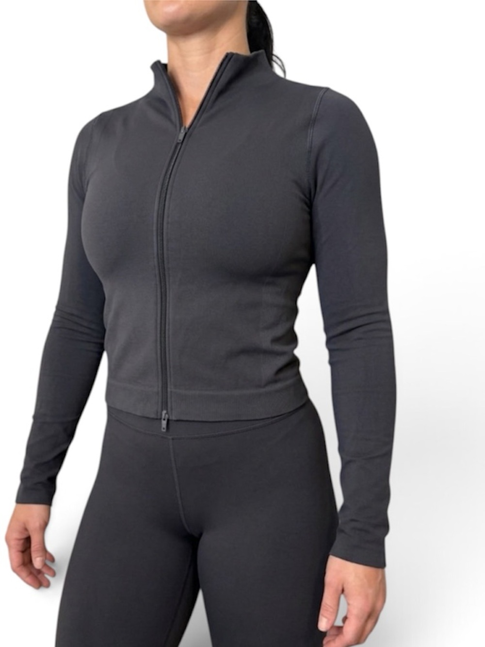 NWT Nike x SKIMS Ribbed Seamless Cropped Front Zip Jacket Large